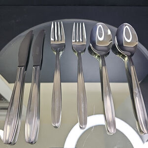 Gero Roestvrij Zilmeta 6pc Stainless Steel Flatware Dutch Forks Knives Spoons